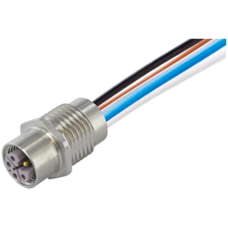 Murrelektronik M12 Power L-cod. 5pol. female recept. front mount, wires PUR 5x1.5 0, 5m 7000-P4291-9800050